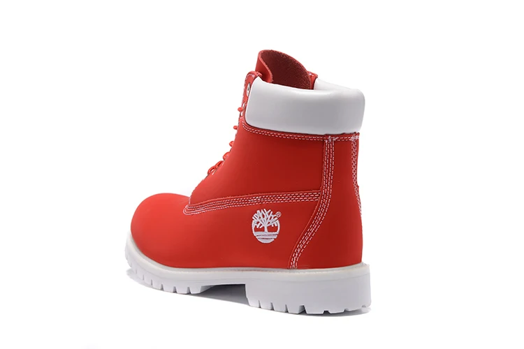 Классические мужские ботинки TIMBERLAND 10061 с красной вышивкой на весну/осень Модные