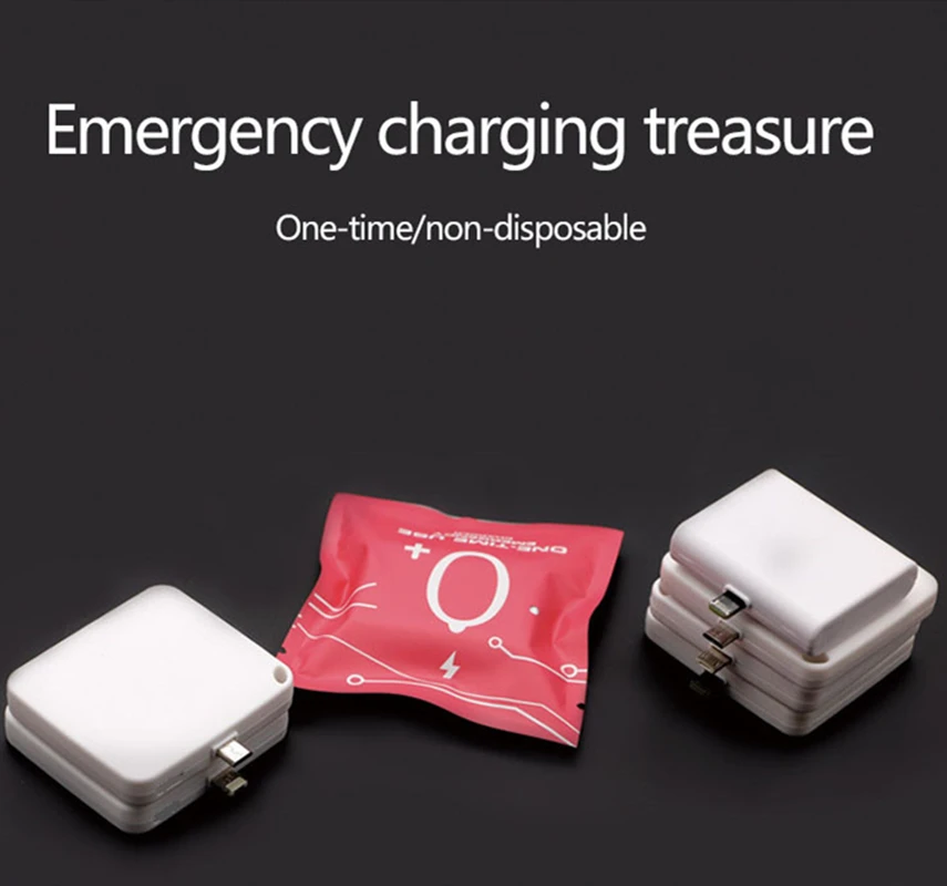 Universal DC 5V 1A Portable Disposible 1000mAh Power Bank Emergency Power Supply Use Charger For Samsung S8 For Iphone Charger