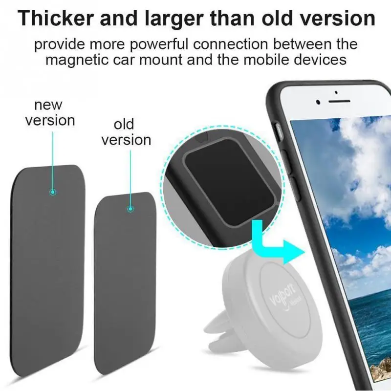 8pcs Metal Plate Pad Sticker Replace For Magnetic Car Magnet Cell Phone Holder