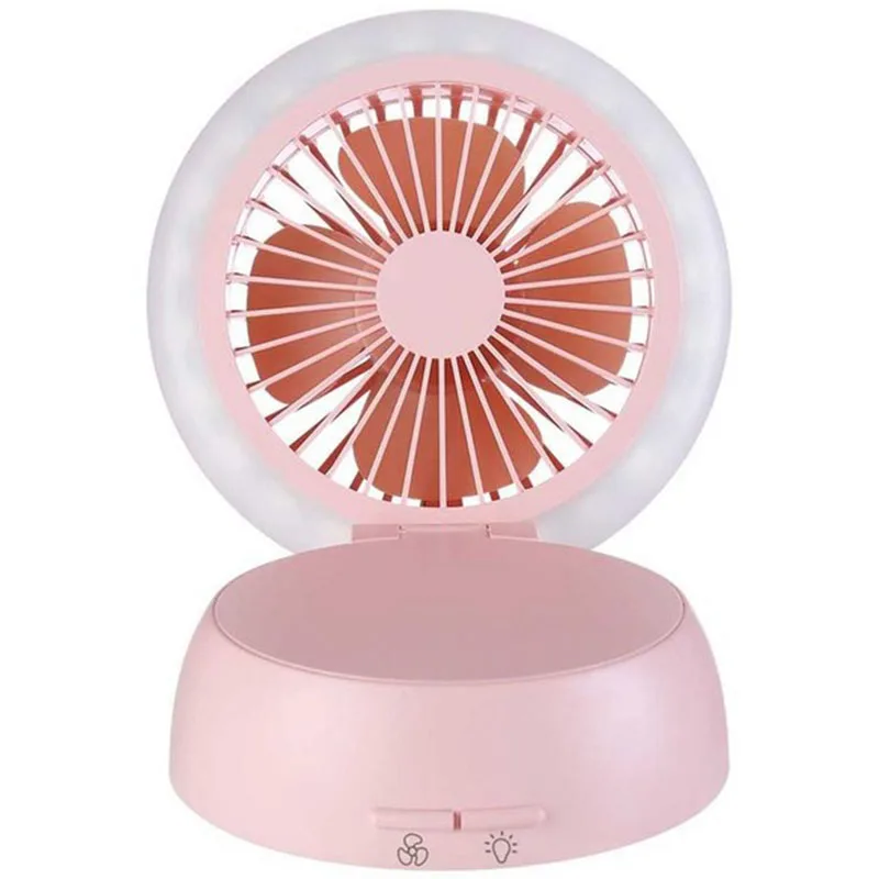 

Usb Charging Office Desktop Portable Desktop Small Fan Mushroom Light Fan Mini Night Light Multi-Function Night Dual-Use Fan