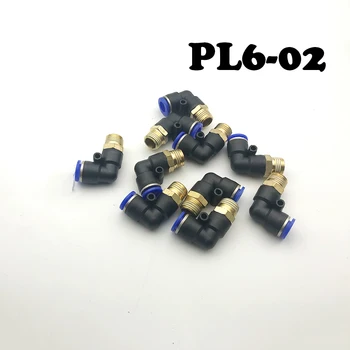 

Free Shipping 20Pcs/lot PL6-02 6mm To 1/4 Pneumatic quick fit joint thread elbow for pneumatic pipe joint.