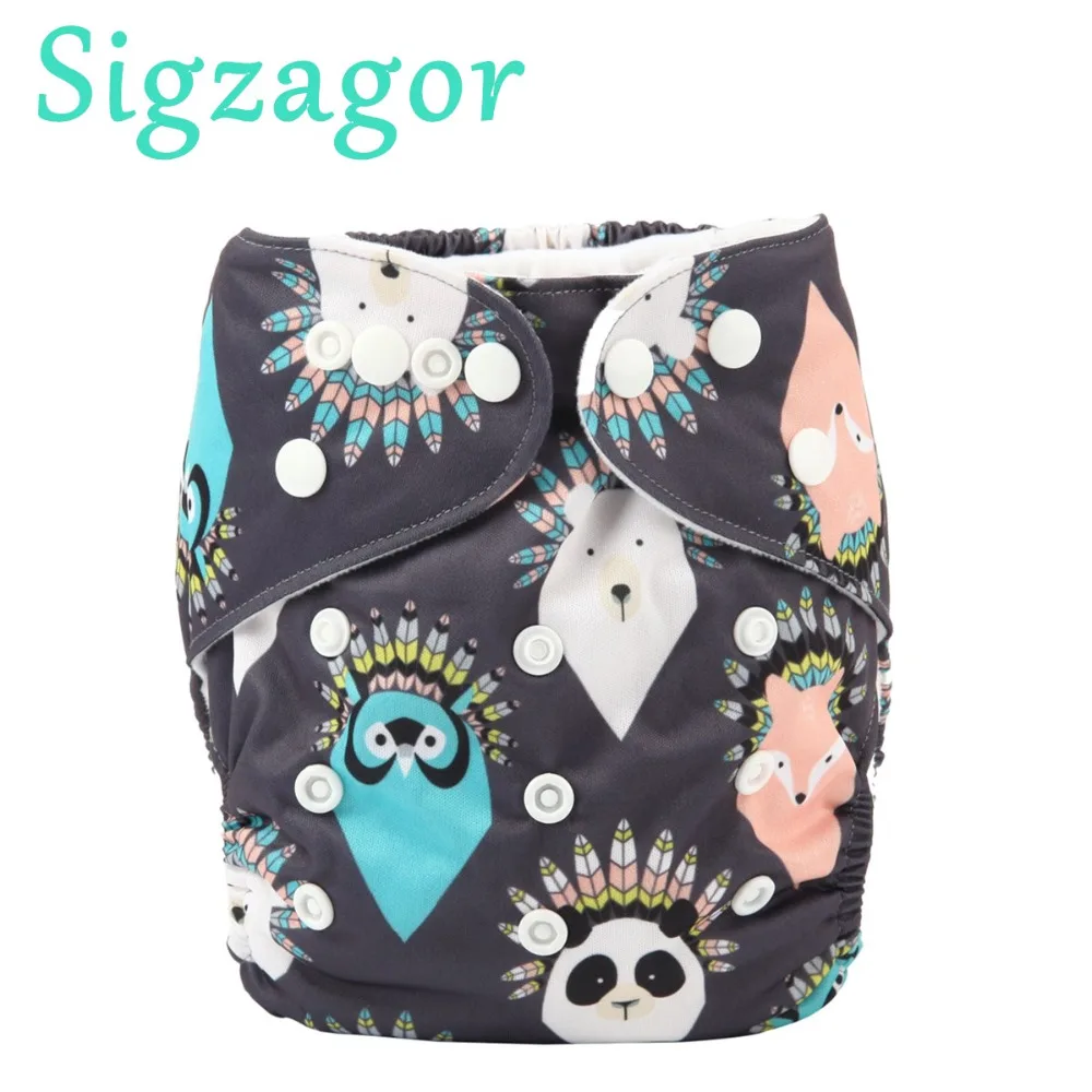 

[Sigzagor] Baby Pocket Cloth Diaper Nappy Reusable Washable Adjustable 3kg-15kg