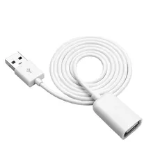 OcioDual Cable Alargador Prolongador USB 2,0 Macho Hembra Ordenador PC Blanco de un párrafo de extensión de 1m Puerto Conector