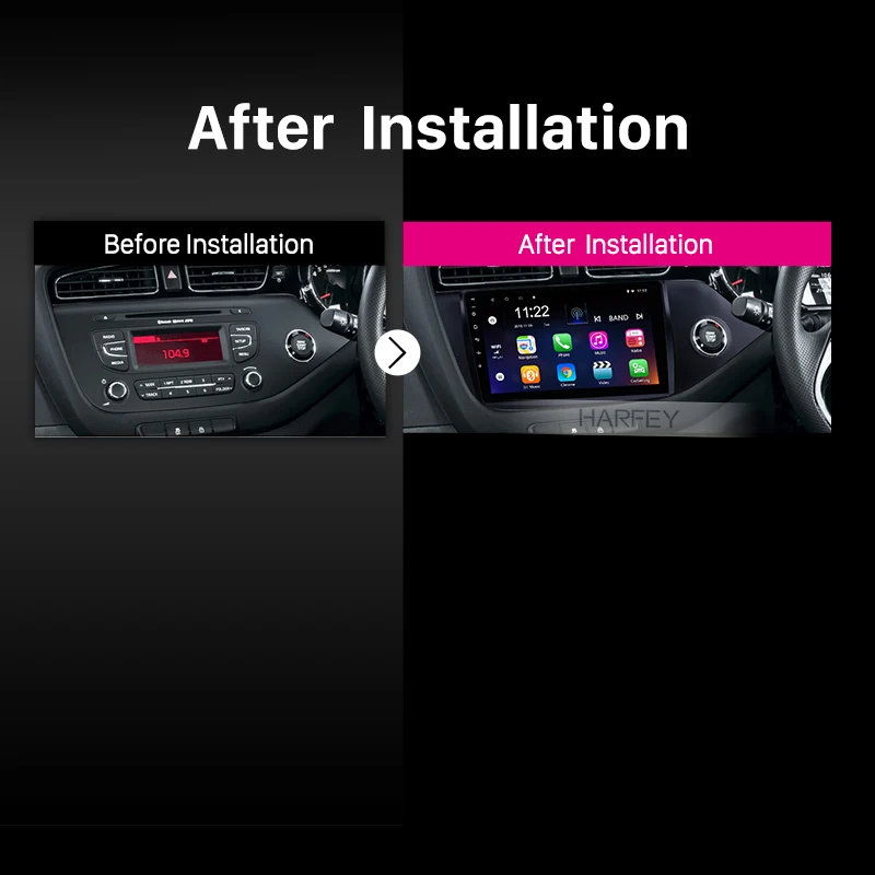 Cheap Harfey 8-core Bluetooth GPS Car Radio 9" Multimedia Player For 2012 2013 2014 Kia Ceed RHD SWC 2Din Android 8.1 Head Unit Stereo 5