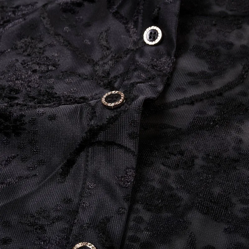 Летняя уличная рубашка прозрачная с коротким рукавом Camicia Uomo Camisa мужская