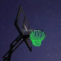 Светится в темноте светящаяся наружная крытая спортивная стандартная ободок Замена баскетбольная сетка флуоресцентная