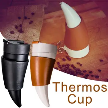 

NEW Premium Travel Coffee Mugs Portable Rams Shofar Thermos Cup Stainless Steel Inner Container Cup Water Bottle Tea Mug Outside