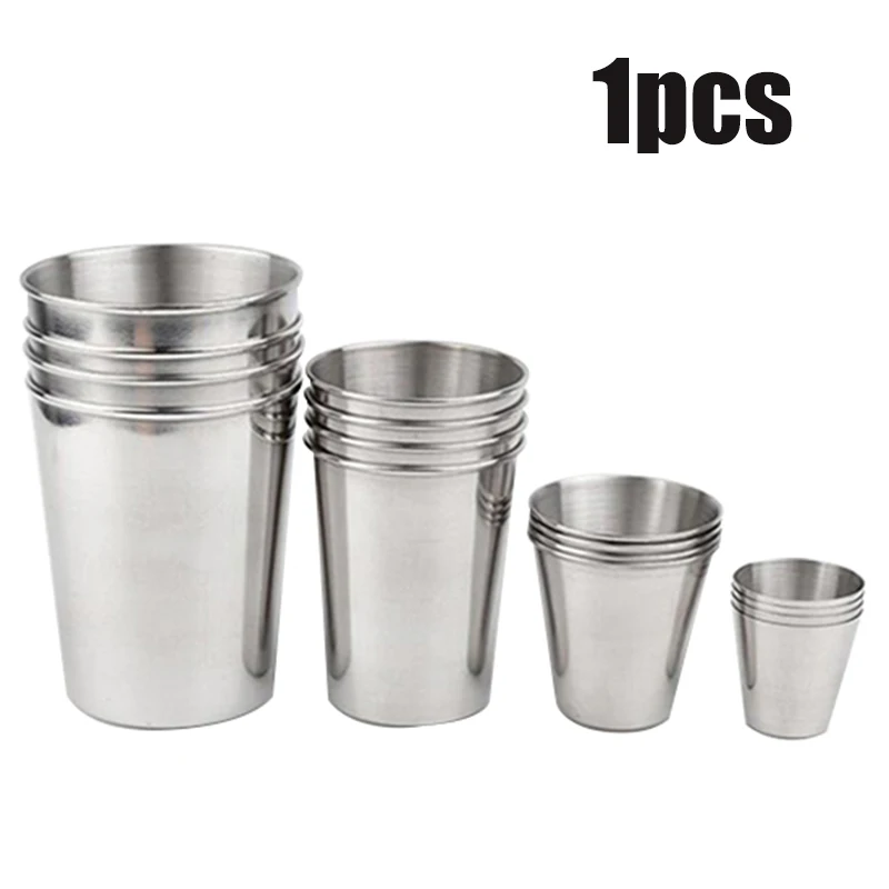 

​ 1x Stainless Steel Cups 30/70/180/320ml Beer Cola Milkshake Cup For Bar Coffee Shop