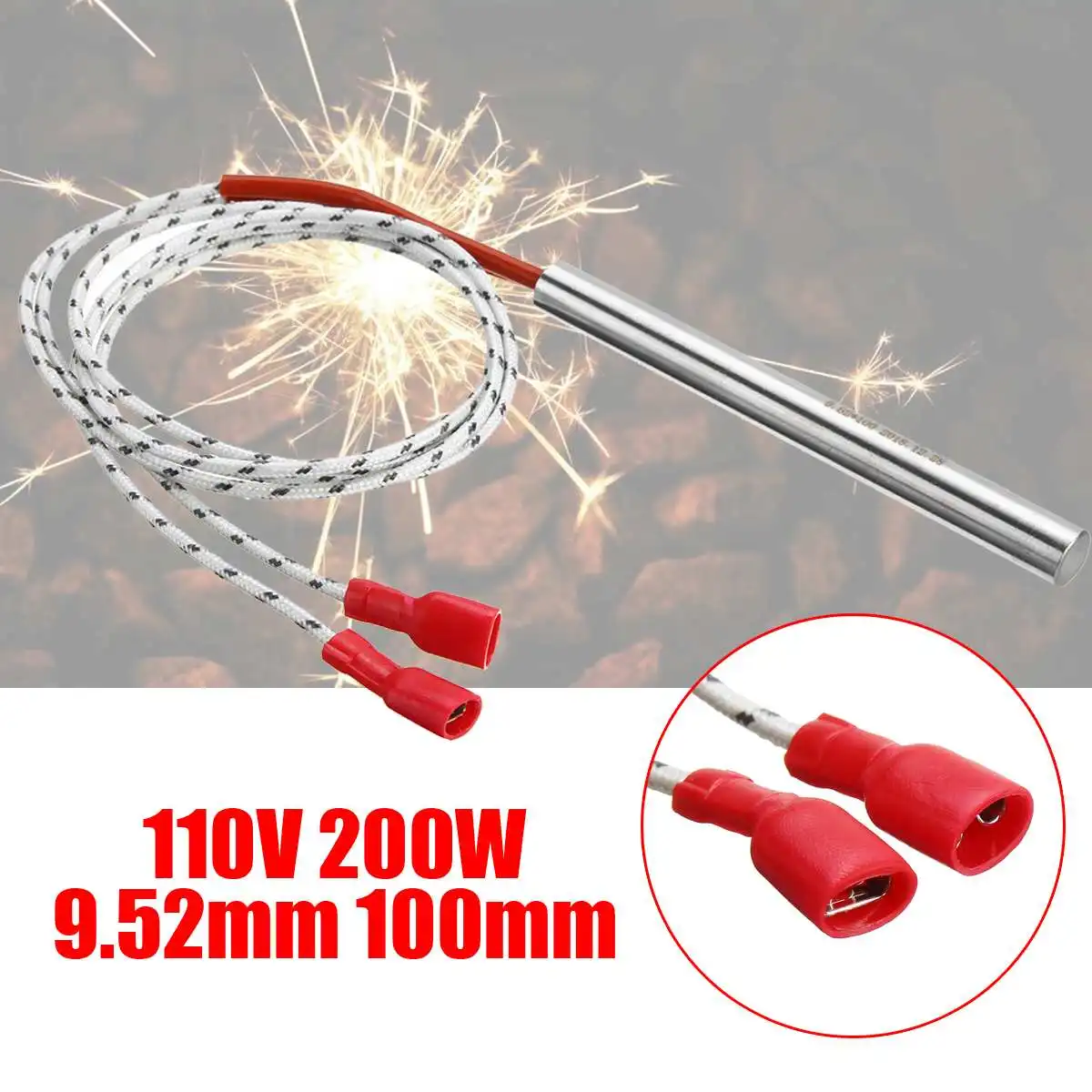 

Becornce Universal 110V 200W 9.52mm Pellet Igniter Fireplace Wood Pellet Heating Tube Burning Rod for Heating Stove