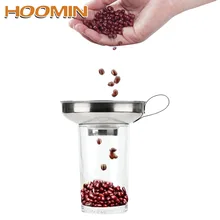 HOOMIN кухонная утварь кухонный гаджет широкий, из нержавеющей стали рот фильтр-Воронка передачи жидкости консервирования Хоппер S/L Размер