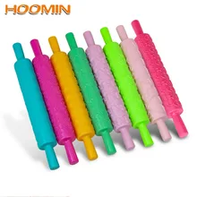 HOOMIN тиснение торта тесто ролик антипригарная Сердце шаблон скалка для помадки пластиковое украшение торта, выпечки Кухонные инструменты