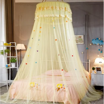 

4 Colors Dome Bed Netting Canopy Lace Bed Canopy Dome hanging mosquito net Kids Baby Bedding Girls Room Decor
