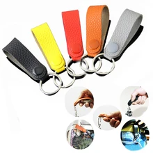 Fashion 1PC Metal Men Leather Key Chain Smiple Car Bag Ring Keyring Purse Decoration Keychain 1pc creative helmet key chain zinc alloy motorcycle keychain men and women key ring trendy keyring for car purse bag gift