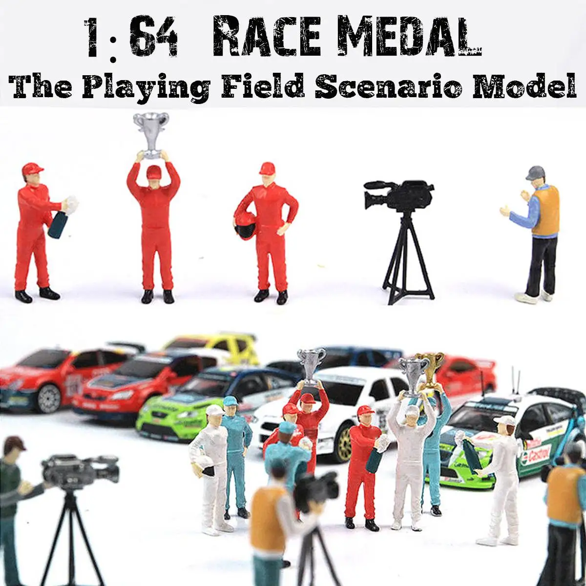 

1:64 Race Medal Figure The Playing Field 2 Scenario Model Set For Matchbox for Tomys kit gift for children