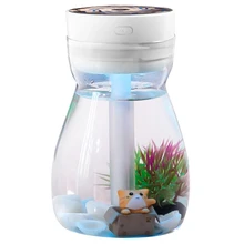 Милый холодный туман увлажнитель воздуха для офиса спальни воздухоочиститель автомобиля, работающий через USB зарядка Kawaii увлажнитель воздуха со светодиодной подсветкой увлажнение воздуха Bottl