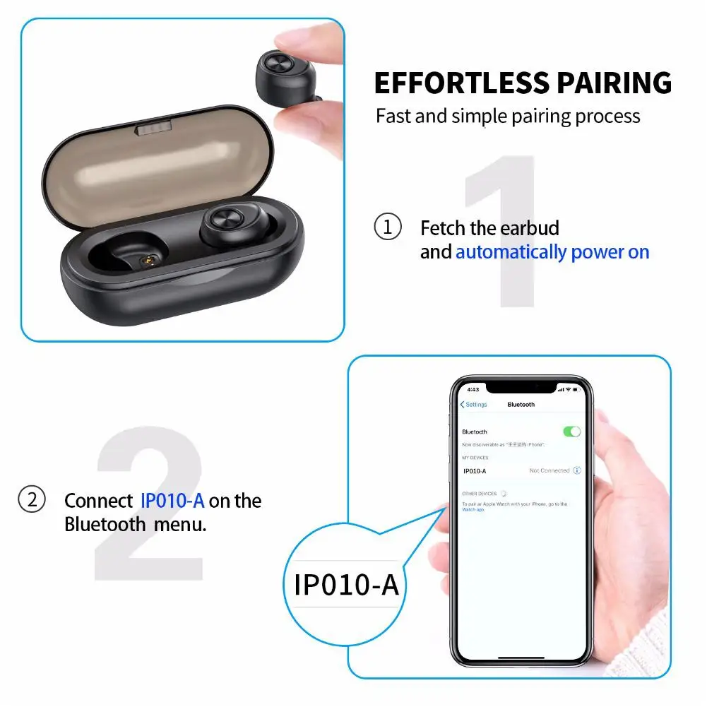ANOMOIBUDS IP010 A TWS наушники V5.0 Bluetooth с глубокими басами Hi Fi стерео звук беспроводные для
