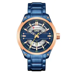 CURREN 8319 часы для мужчин бренд кварцевые нержавеющая сталь Ремешок водостойкие Круглый циферблат наручные Мода часы бизнес класса Relogio Masculino