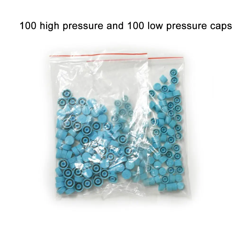 

100PCS/SET Mini Size High Pressure Auto Car Valve Cap Refrigerant Valve Dust Caps Universal 100PCS Low Pressure Valve Cover