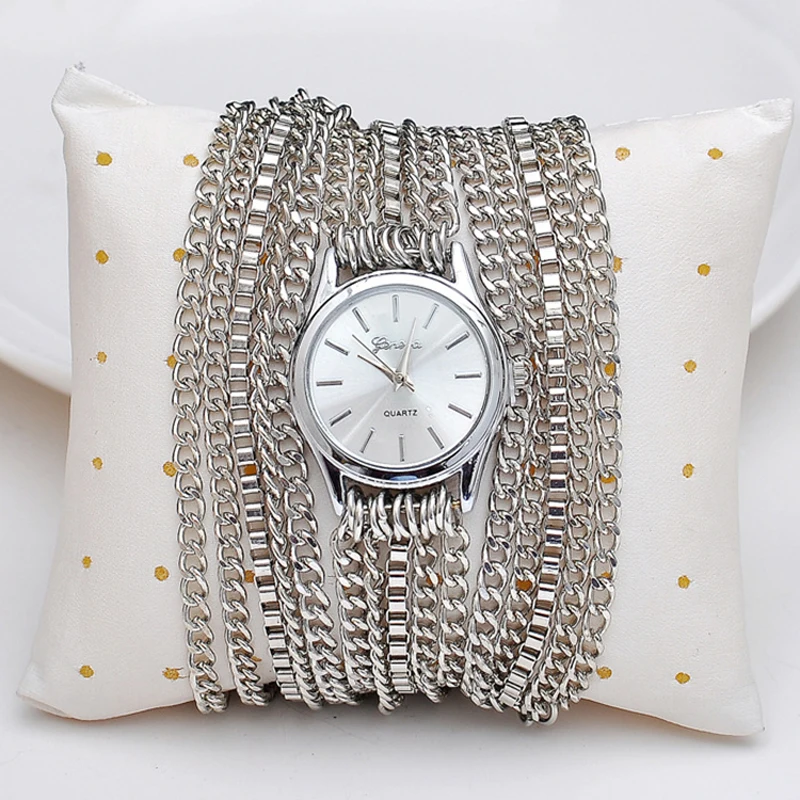 

Luxury Ladie Watch Women's Ornament Wristwatch Long 60cm Alloy Wrist Chain