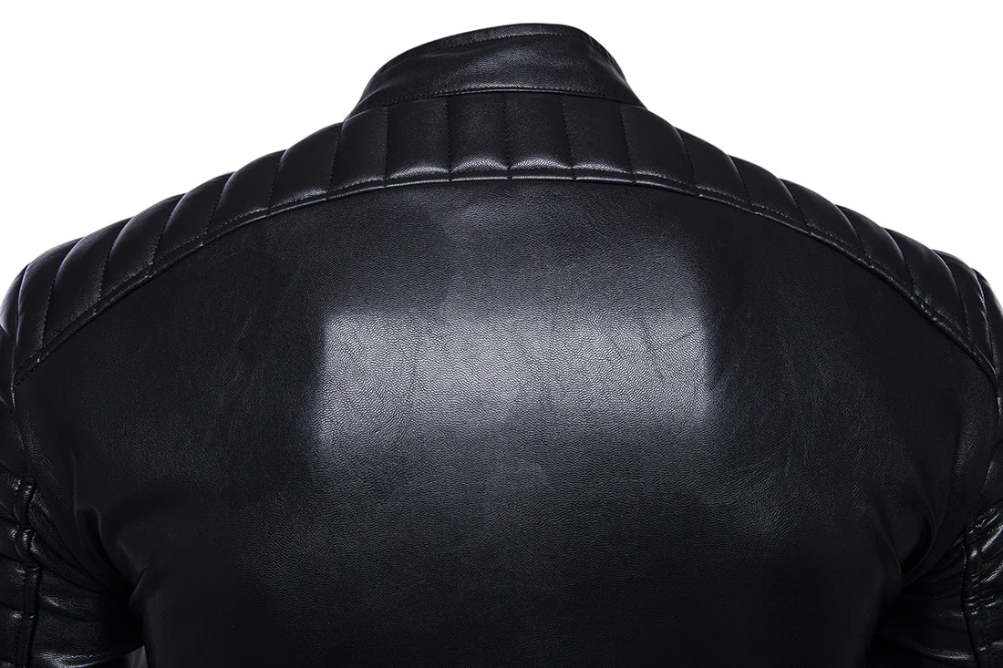 2019[European Code] Men's Motorcycle Leather Clothing High-end Kali Motorcycle Jacket Men's Fashion Personality Jacket