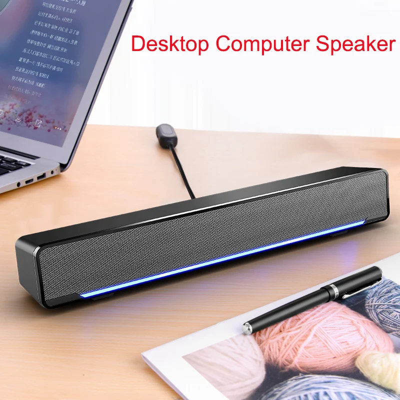 Настольный сабвуфер SADA с USB объемный 3D стереозвук басами компьютерная колонка