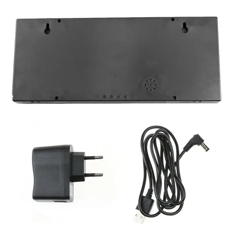 Цифровой будильник с USB портом настольные электронные часы подсветкой голосовым