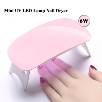 

Mini 6W UV LED Lamp Nail Dryer Portable Gel Polish Curing USB Lamp Nail Gel Dryer For Prime Gift Home Use Manicure Nail Art Tool