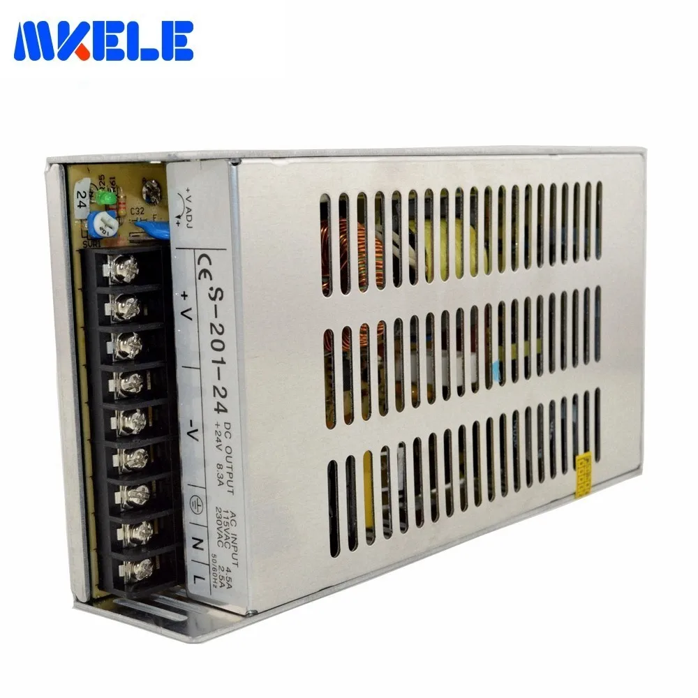 Импульсный источник питания Ac 110C 220 В в пост. Тока 5 12 24 48 201 Вт для светодиодных