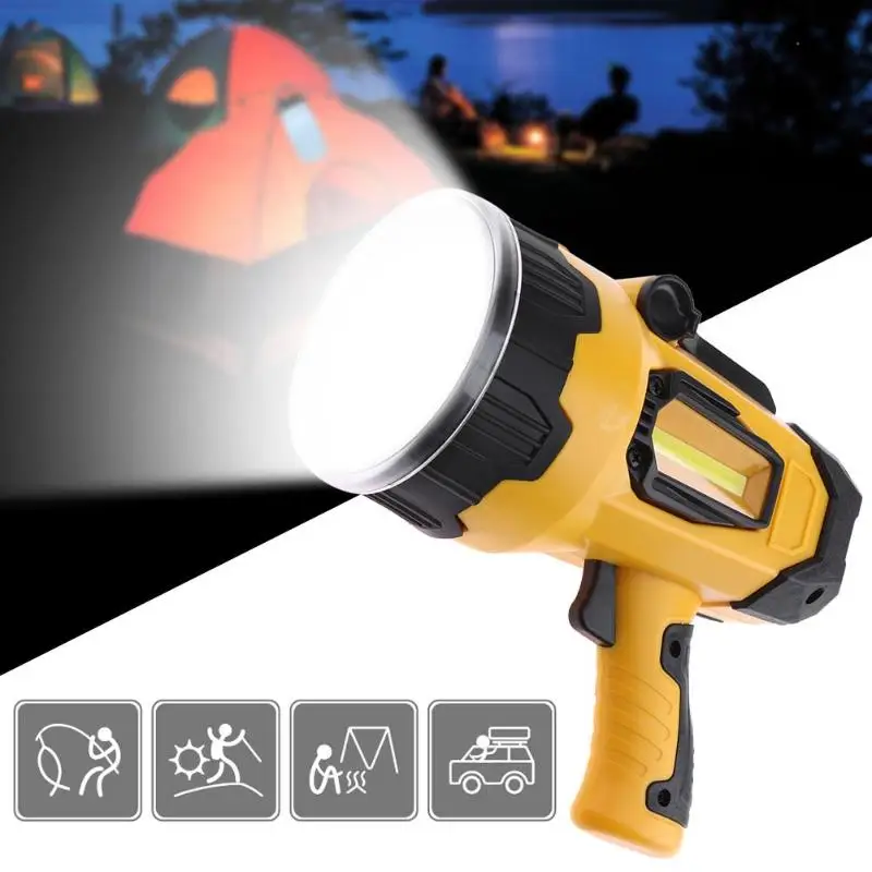 

USB Rechargeable 10W Led Portable Spotlights Super Bright Flashlight 4 Modes Flood light lamp Emergency Night for Camping Hiking
