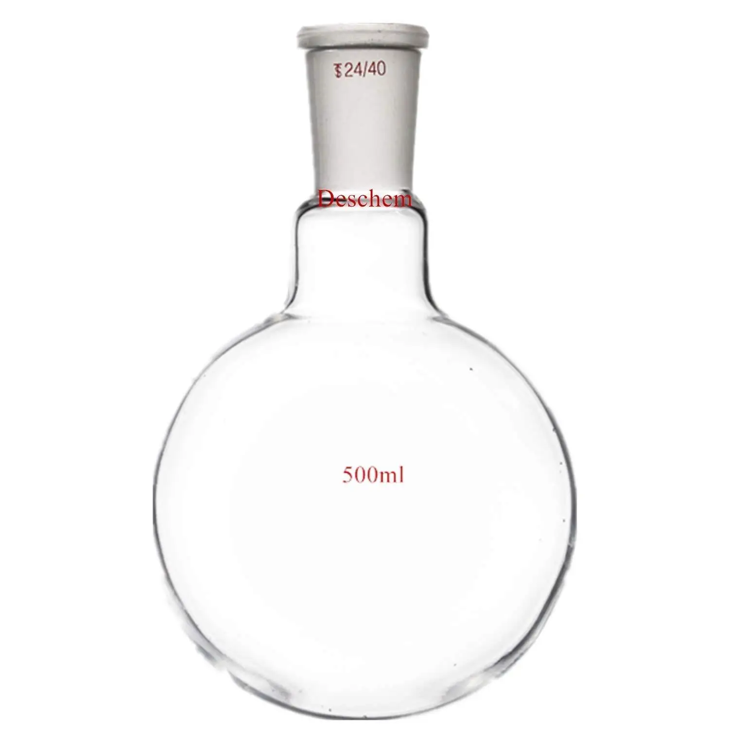 

500ml,24/40,1-neck,Round Bottom Glass Flask,Single Neck,Boiling Bottle,Labware
