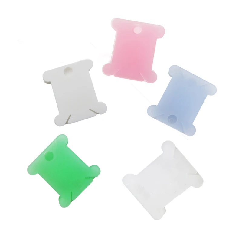 

Cross-stitch plastic winding plate Embroidery thread Holder Winding Plate Board costume Sewing Accessory 50 Pcs Stand Bobbin