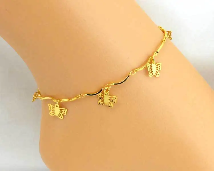 Butterfly Anklet Gold Leg Bracelet Foot Beach Jewelry Ankle Bracelets