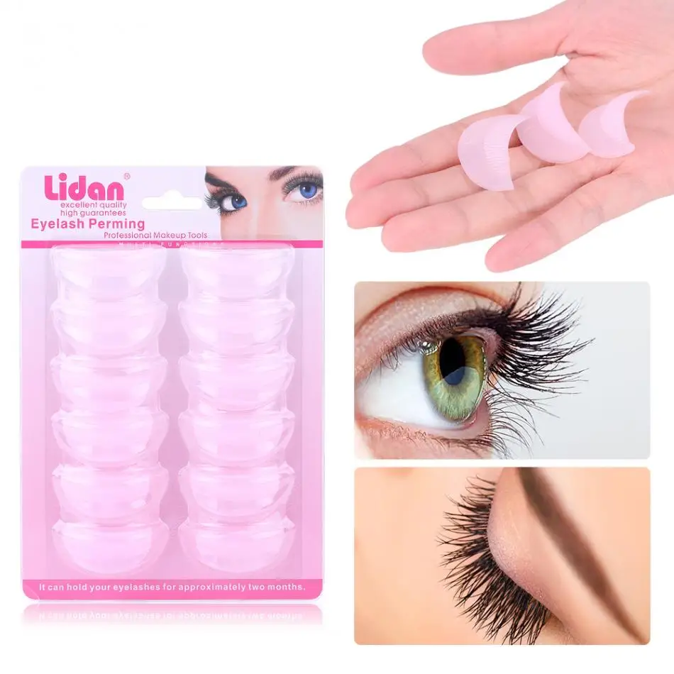 

New 6Pairs Silicone Perming Curling Eyelash Pads False Eyelash Root Lifting Shield Patch Fake Eye Lashes Curler Extension Makeup