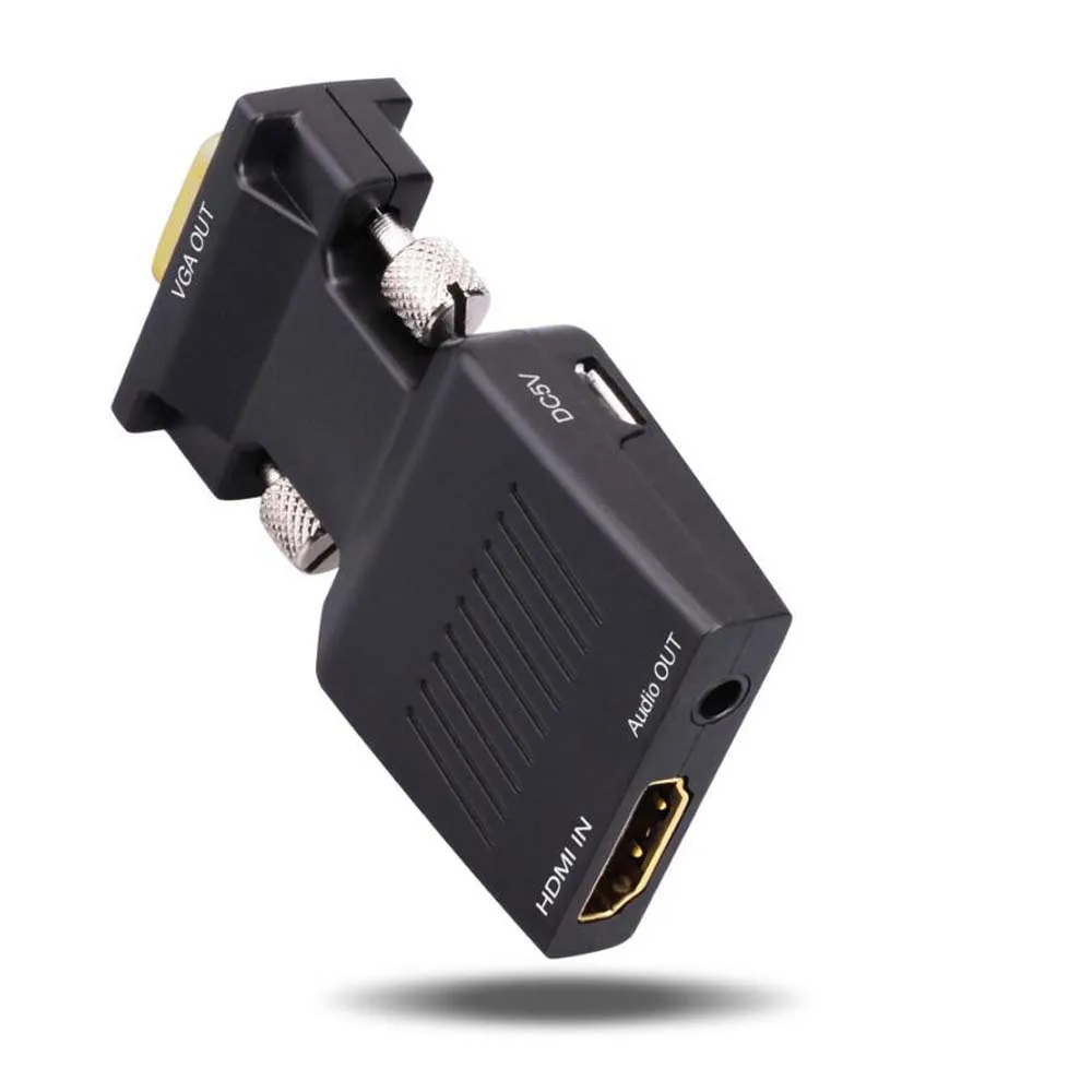  Adattatore da Hdmi a Vga con Audio da 3.5 Mm Femmina a Maschio Hd 1080P per Hdtv Proiettore Monitor