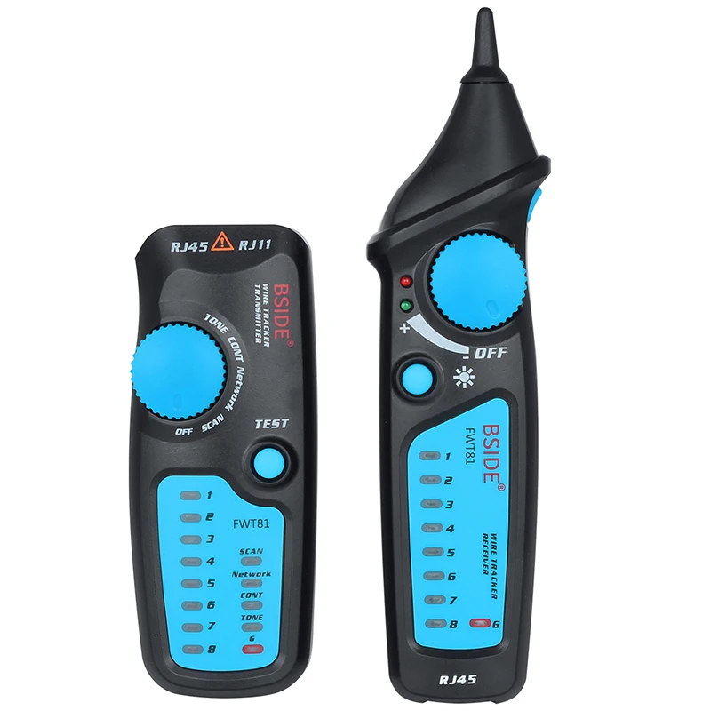 

BSIDE FWT81 Network Cable Communication Tester Detector Line Finder Better RJ11 RJ45 Telephone Wire Tracker Tracer Toner