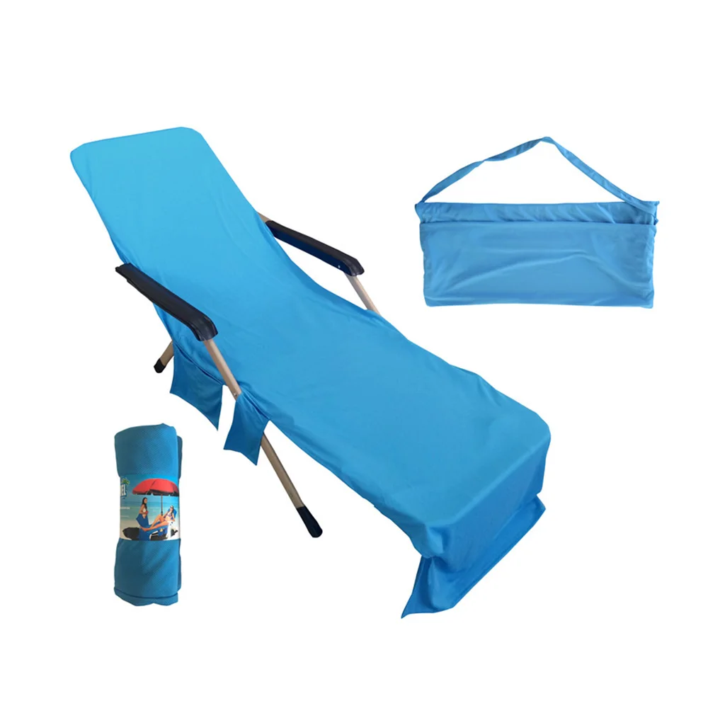 Полотенце для бассейна, садовые пляжные шезлонги для загара, покрывало с длинным ремешком и карманом для летнего бассейна, для активного отдыха