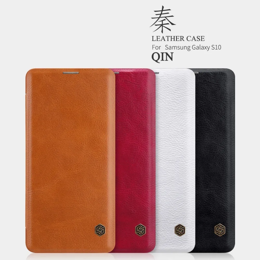 

Flip Case For Samsung Galaxy S10/S10+ Plus Nillkin Qin Series PU Leather PC Cover sfor Samsung S10 Plus Case