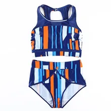 Сексуальный набор бикини полосатый женский купальный костюм с принтом Купальники Большой размер купальный костюм Femme с открытой спиной Большие размеры бикини 5XL