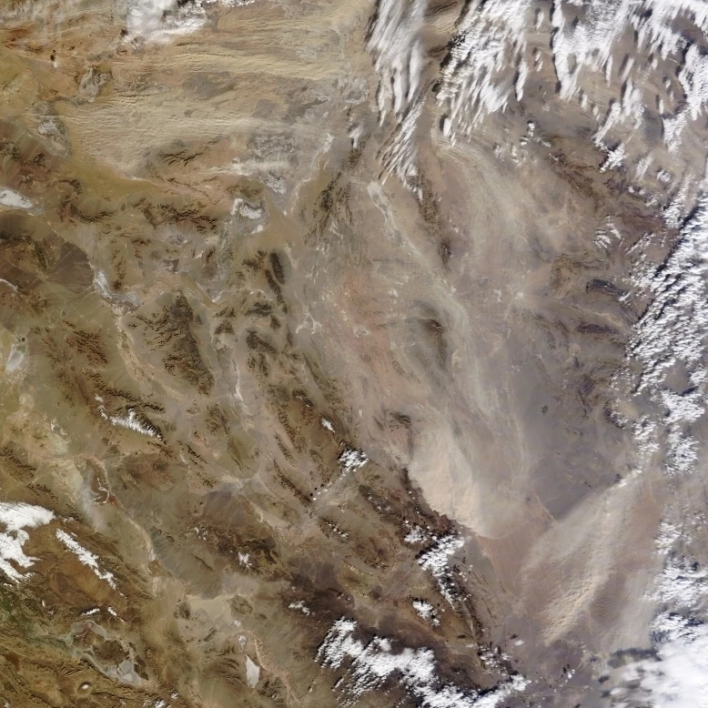 A dust storm over Iran_i _ s Dasht-e Kavir или Desert Print (24x32) | Дом и сад