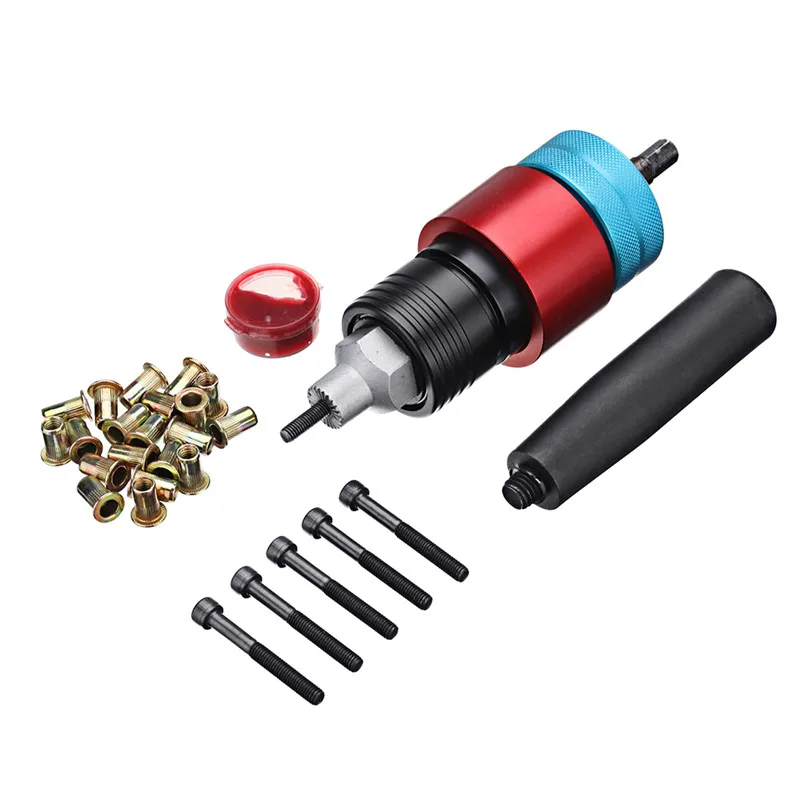 

DANIU LT8 Electric Riveter Nut Riveting Tools Kit Clutch Type Automatic Stop Cordless Riveting Adapter M5 For Electric Drill