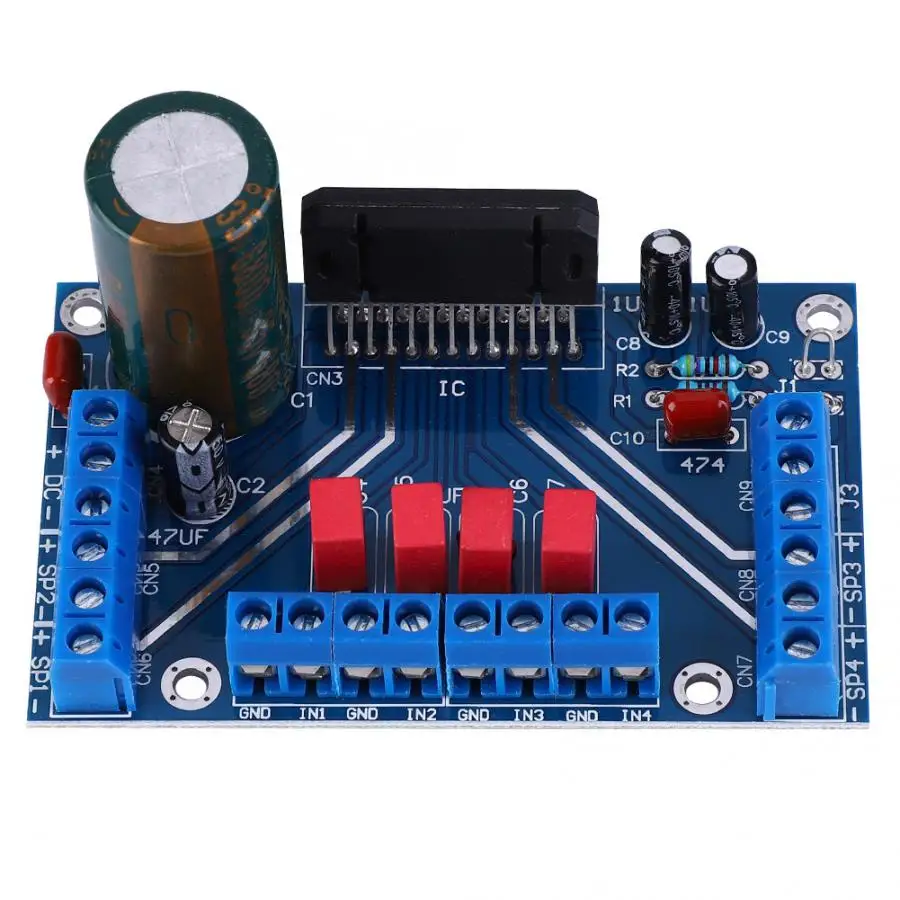 DC 12 14 5 V 4 канальная Плата усилителя звука 4x41W|Детали и аксессуары для приборов| |