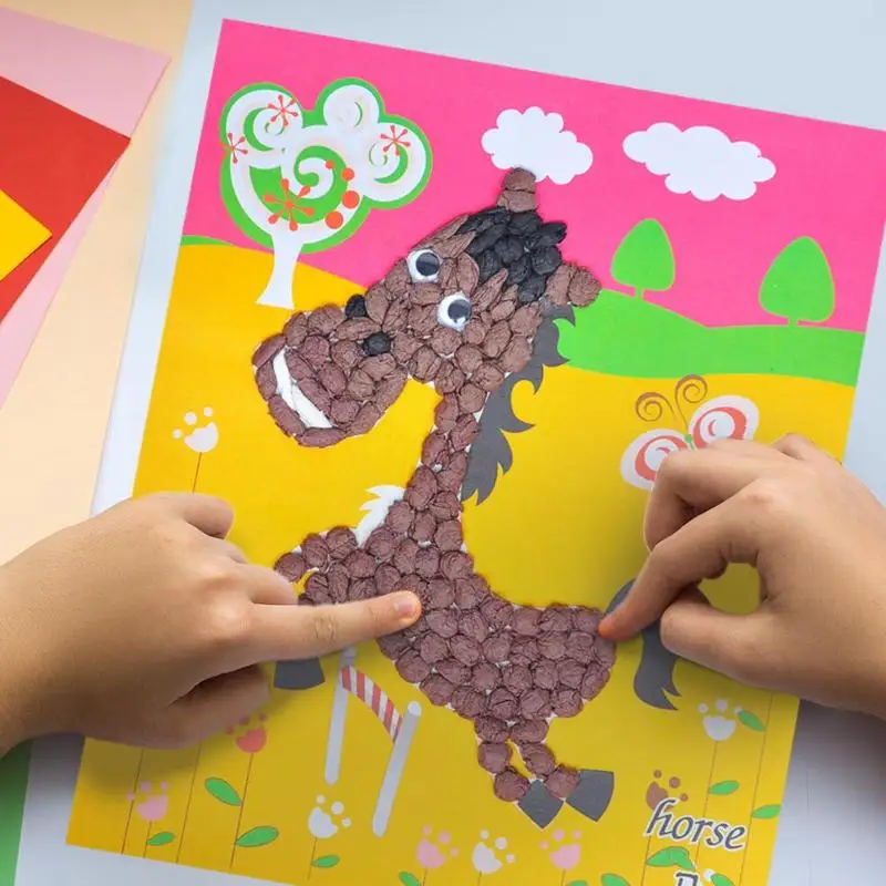Материал посылка ручной работы DIY Бумага потертости живопись бумага интеллект игрушки наклейки детские развивающие игрушки случайный