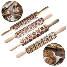 Рождественская тисненая Скалка печенья печенье, фондан, пирог, тесто Выгравированный роллер олень; Снежинка