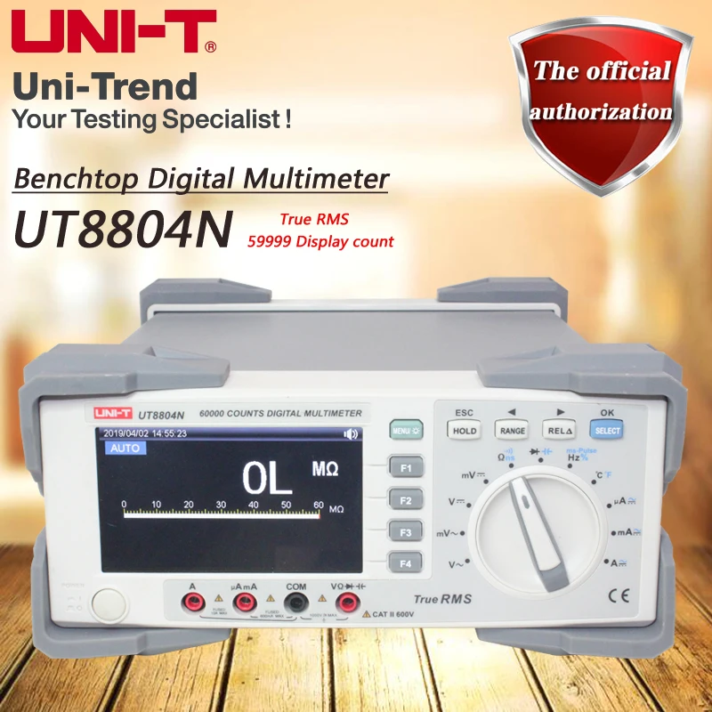 

UNI-T UT8804N Benchtop Digital Multimeter; Auto Range True RMS Digital Multimeter / VFC Low Pass Filter / Temperature Test