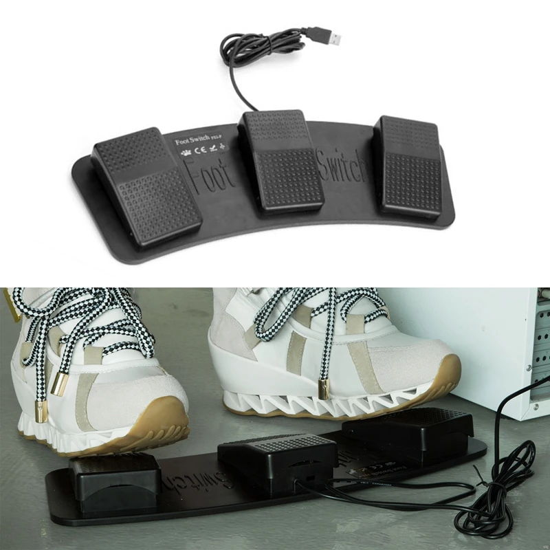 Fs3 P Usb Тройная ножная педаль Управление клавиатурой мышь 3 педали имитировать