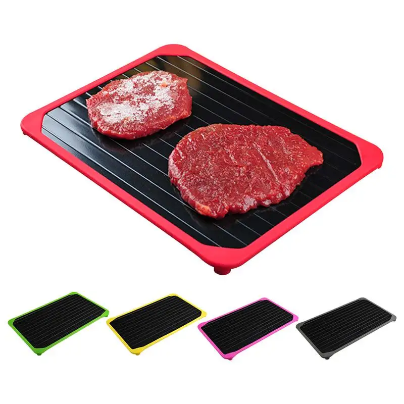 Magic 9 Times Quick Defrost Tray Metal Plate Defrosting Tray Safe Fast Thawing Frozen Meat Defrost Kitchen Gadget Tool Magic 9 Times Quick Defrost Tray Metal Plate Defrosting Tray Safe Fast Thawing Frozen Meat Defrost Kitchen Gadget Tool