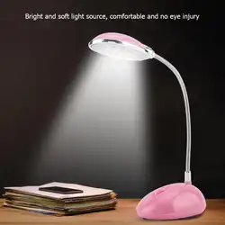 Яркий 13 светодиодный Настольный светильник легкая настольная лампа Гибкая Настольная лампа с USB для ноутбука настольная прикроватная