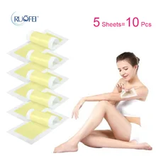 10 шт. = 5 листов 0X эпиляция для удаления волос холодный воск бумажные полоски воском Нетканые