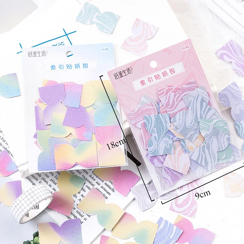 

45Pcs/Pack Colorful Stationery Stickers Paper Adhesive Stickers Creative Book Stickers For Kids Diary Decorative Scrapbooking