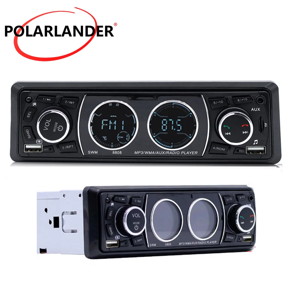 8808 1 Din стерео радио MP3 Dual USB TF AUX FM громкой связи 4 дюймов Поддержка Bluetooth